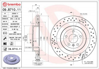 Brzdový kotouč BREMBO 09.B710.11 - MERCEDES-BENZ