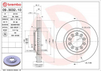 Brzdový kotouč BREMBO 09.3032.10 - FERRARI Brzdový kotouč BREMBO 09.3032.10 - FERRARI