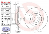 Brzdový kotouč BREMBO 09.R103.11 - MERCEDES-BENZ