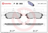 Sada brzdových destiček BREMBO P56065 - NISSAN