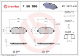 Sada brzdových destiček BREMBO P56066 - NISSAN, RENAULT TRUCKS