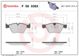 Sada brzdových destiček BREMBO P06036X - BMW