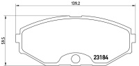 Sada brzdových destiček BREMBO P56052 - INFINITI, NISSAN