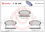 Sada brzdových destiček BREMBO P28048 - HONDA