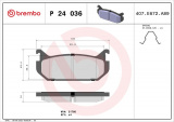 Sada brzdových destiček BREMBO P24036 - MAZDA