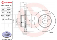 Brzdový kotouč BREMBO 09.5649.10 - JEEP