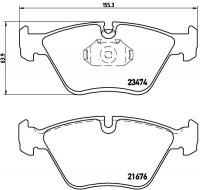 Sada brzdových destiček BREMBO P06042 - BMW, WIESMANN