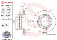 Brzdový kotouč BREMBO 09.7263.20 - RENAULT TRUCKS