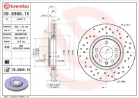 Brzdový kotouč BREMBO 09.9369.1X