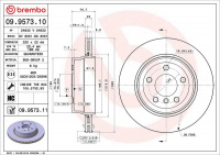 Brzdový kotouč BREMBO 09.9573.10 - BMW