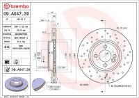 Brzdový kotouč BREMBO 09.A047.3X