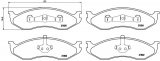 Sada brzdových destiček BREMBO P37004 - JEEP