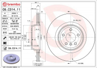 Brzdový kotouč BREMBO 09.C314.11 - BMW
