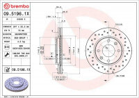 Brzdový kotouč BREMBO 09.5196.1X