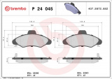 Sada brzdových destiček BREMBO P24045 -FORD