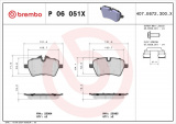 Sada brzdových destiček BREMBO P06051X - MINI