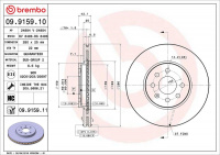 Brzdový kotouč BREMBO 09.9159.10 - OPEL