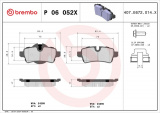 Sada brzdových destiček BREMBO P06052X - MINI