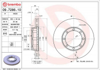 Brzdový kotouč BREMBO 09.7286.10