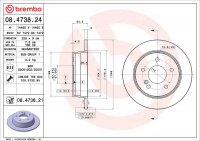 Brzdový kotouč BREMBO 08.4738.21