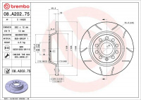 Brzdový kotouč BREMBO 08.A202.75