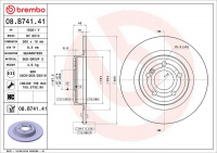 Brzdový kotouč BREMBO 08.B741.41 Brzdový kotouč BREMBO 08.B741.41