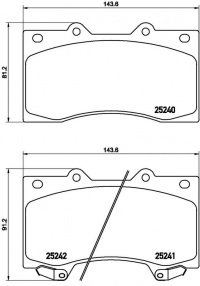 Sada brzdových destiček BREMBO P56081 Sada brzdových destiček BREMBO P56081