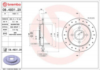 Brzdový kotouč BREMBO 08.4931.2X