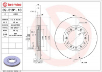 Brzdový kotouč BREMBO 09.3191.10