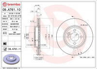 Brzdový kotouč BREMBO 09.A761.11 - MINI