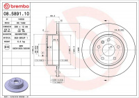 Brzdový kotouč BREMBO 08.5891.10 - OPEL