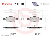 Sada brzdových destiček BREMBO P24055 - FORD