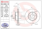 Brzdový kotouč BREMBO 09.3442.10 - FORD