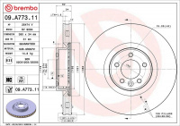 Brzdový kotouč BREMBO 09.A773.11 - LAND ROVER