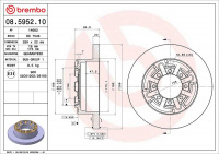 Brzdový kotouč BREMBO 08.5952.10 - IVECO