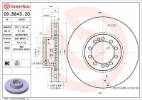 Brzdový kotouč BREMBO 09.B845.20