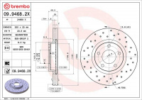 Brzdový kotouč BREMBO 09.9468.2X