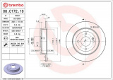 Brzdový kotouč BREMBO 08.C172.10