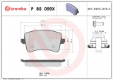 Sada brzdových destiček BREMBO P85099X - AUDI