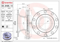 Brzdový kotouč BREMBO 09.9496.10