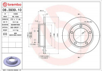 Brzdový kotouč BREMBO 08.3939.10 - LADA