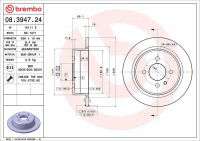 Brzdový kotouč BREMBO 08.3947.24 - BMW
