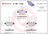 Sada brzdových destiček BREMBO P85112X - AUDI, SEAT, ŠKODA