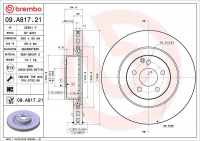 Brzdový kotouč BREMBO 09.A817.21 - MERCEDES-BENZ Brzdový kotouč BREMBO 09.A817.21 - MERCEDES-BENZ