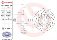 Brzdový kotouč BREMBO 08.9364.2X