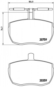 Sada brzdových destiček BREMBO PA6004 - ALFA ROMEO, IVECO Sada brzdových destiček BREMBO PA6004 - ALFA ROMEO, IVECO
