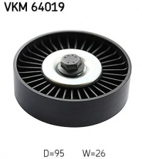 Vratná/vodící kladka, klínový žebrový řemen SKF VKM 64019