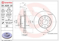 Brzdový kotouč BREMBO 09.A235.20