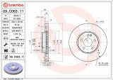 Brzdový kotouč BREMBO 09.C063.11 - MERCEDES-BENZ
