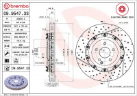 Brzdový kotouč BREMBO 09.9547.33
